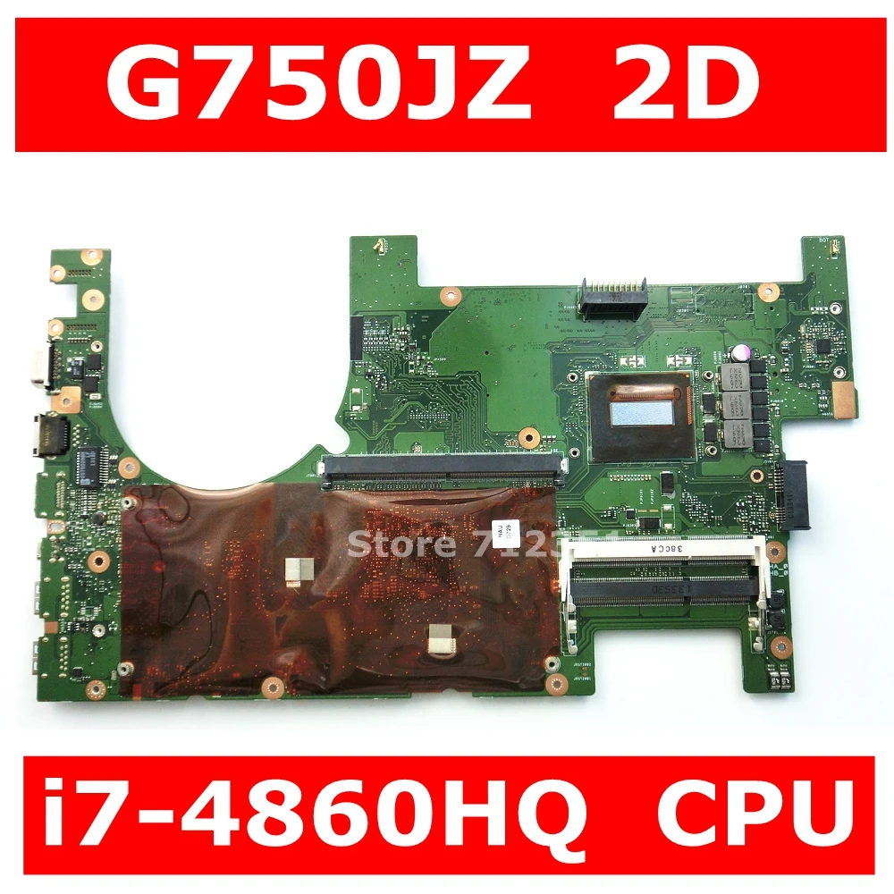 G750JZ материнская плата 2D i7 4860HQ процессор для ASUS ROG G750JY G750J G750 ноутбука тест