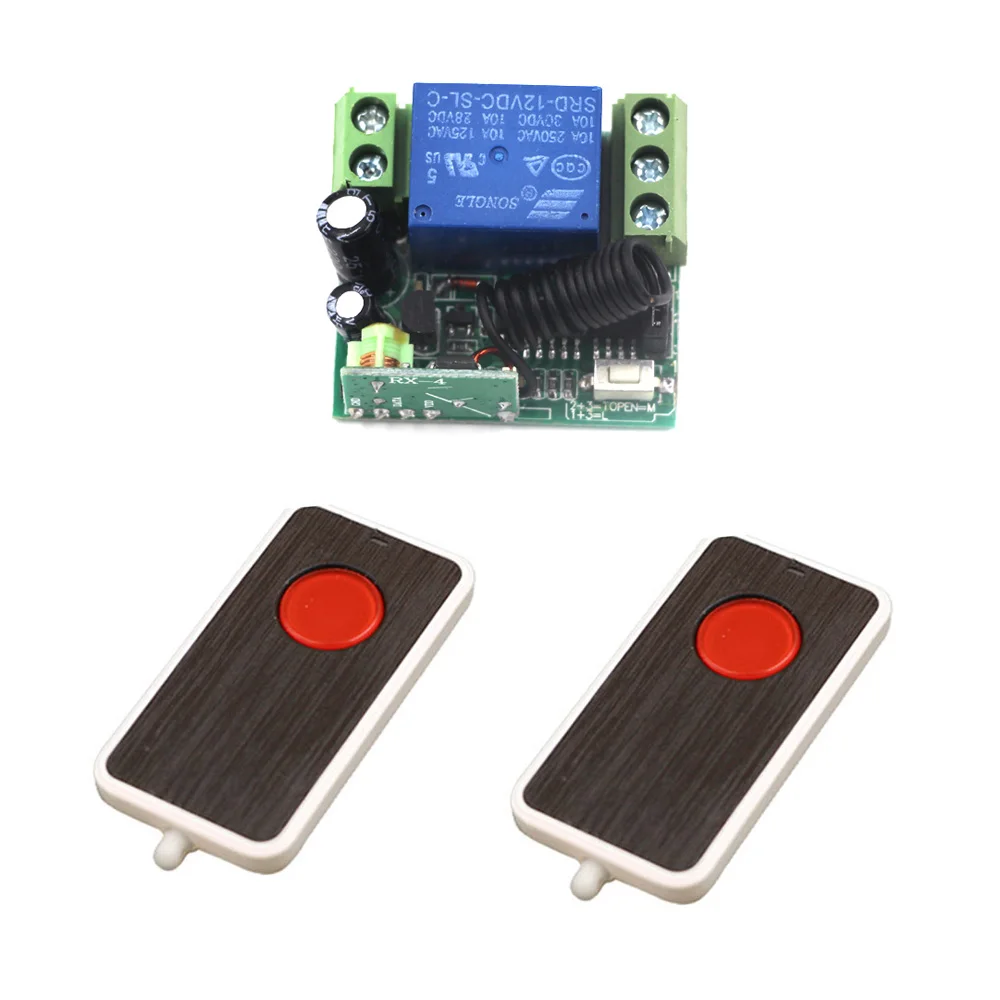

Мини Размер DC 12V 1CH 1 CH 10A RF Беспроводная лампа, дистанционный переключатель, радиоприемник + передатчик, 315/433 МГц