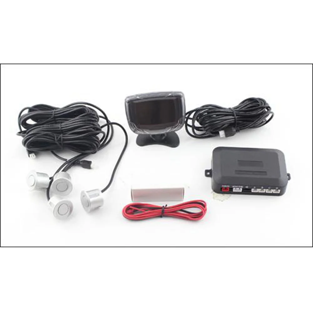 2018 Eunavi Car Parking Sensor Reverse Backup Radar Lcd Display 12v 4 Sensors 22mm Buzzer Auto Detector System Kit For All Cars