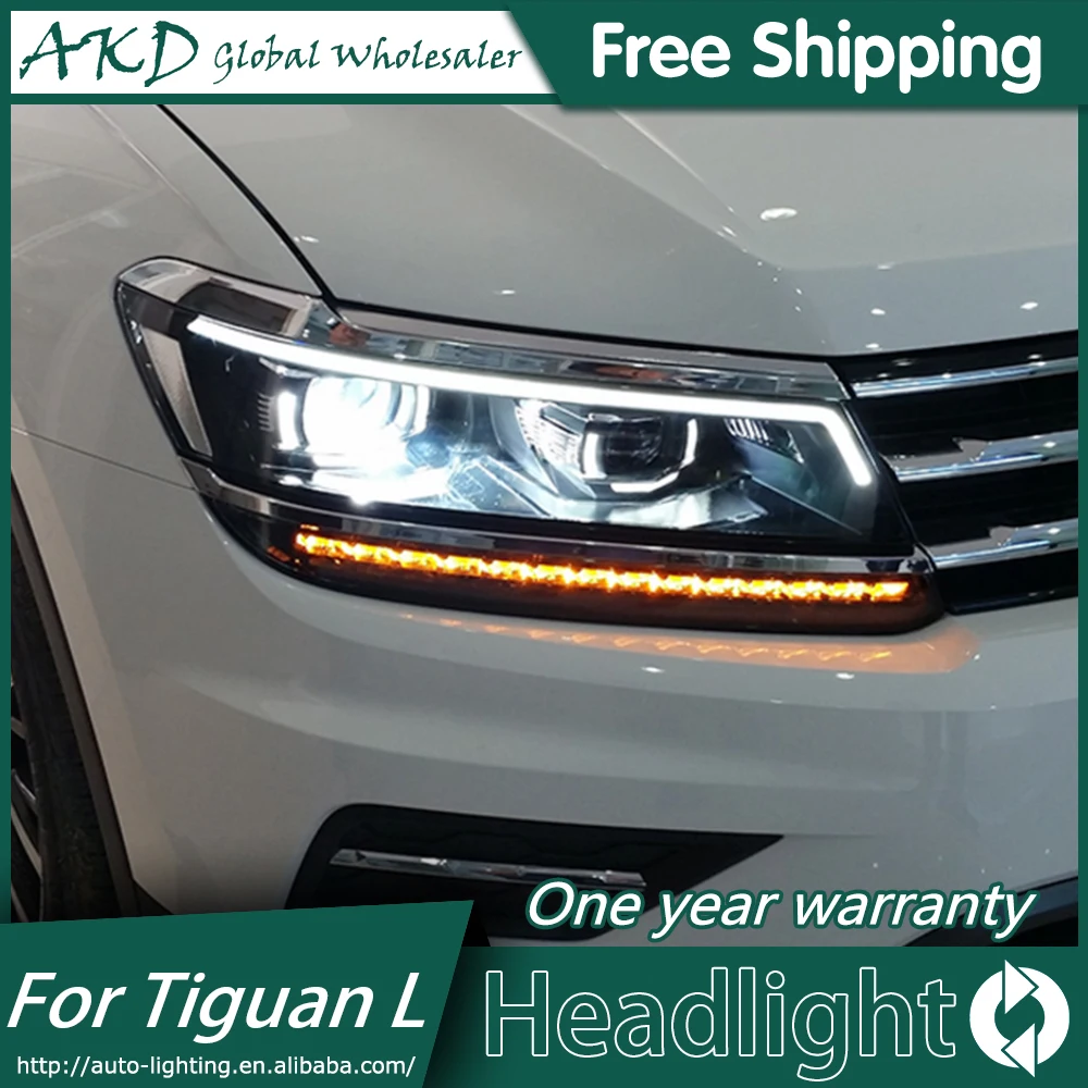 Фары для автомобиля VW- Nieuwe Tiguan L DRL дневные ходовые огни Светодиодный Биксеноновая лампа Противотуманные фары автомобильные аксессуары