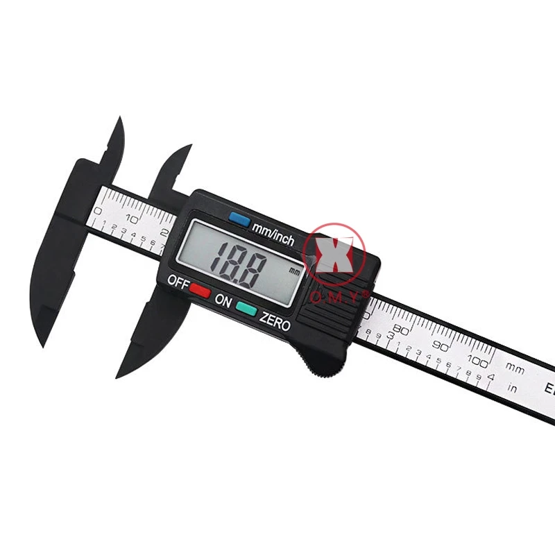 150mm 6" LCD Digital Electronic Carbon Fiber Vernier Caliper Gauge