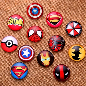 

10/12/14/16/20/30mm Cinema Hero Round Handmade Photo Glass Cabochons & Glass Dome Cover DIY Blank Cameo Cabochon Base Setting