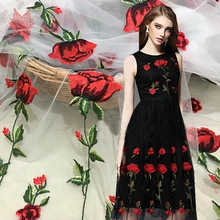 Черно-белая кружевная ткань с цветочной вышивкой для свадебного платья кружевная ткань telido для шитья SP4266