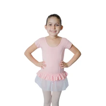 Двухцветное хлопковое трико с рукавами-крылышками; платье-пачка для девочек; балетная Одежда для танцев; женские юбки-пачки для выступлений