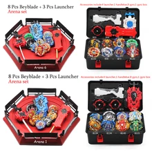 Набор топов, пусковые установки B142 бейблейд, Арена, спиннинг, металлическая битва, Bey Blade, Металлические Лопасти, стадион Bayblade, детская Подарочная классическая игрушка