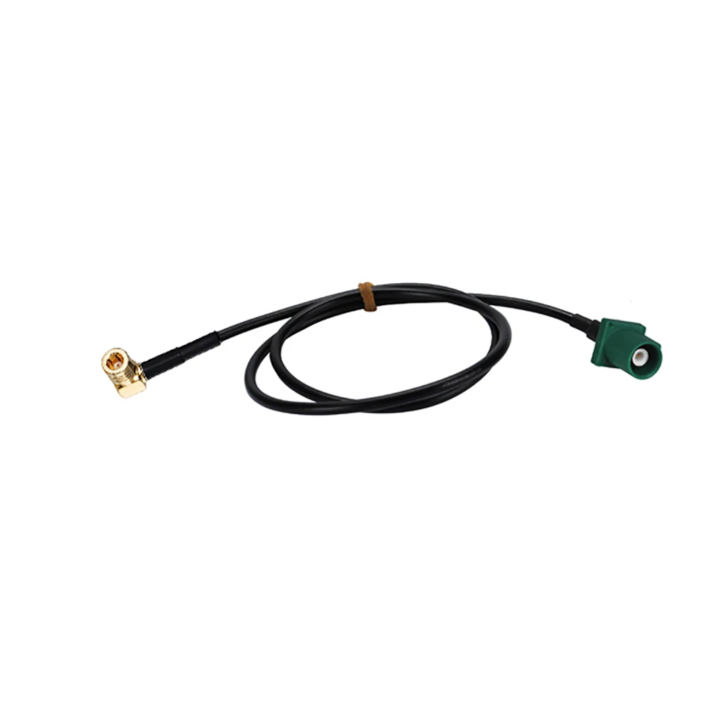 Green RF Coaxial Cable with SMB Right Angle Plug for Communication Equipment