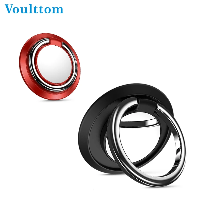 Voulttom Magnetic Finger Ring Holder For iPhone X 8 7 Samsung S9 S8 Tablet Mobile Phone Magnetic Car Phone Holder Metal Stand