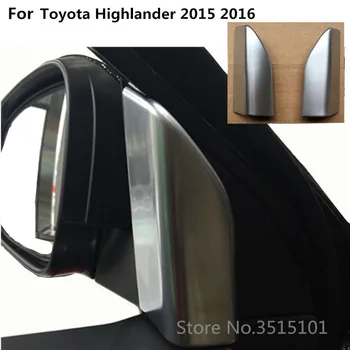 

car styling cover ABS chrome inner front head A column lamp frame triangle moulding trim For toyota Highlander 2015 2016 2017