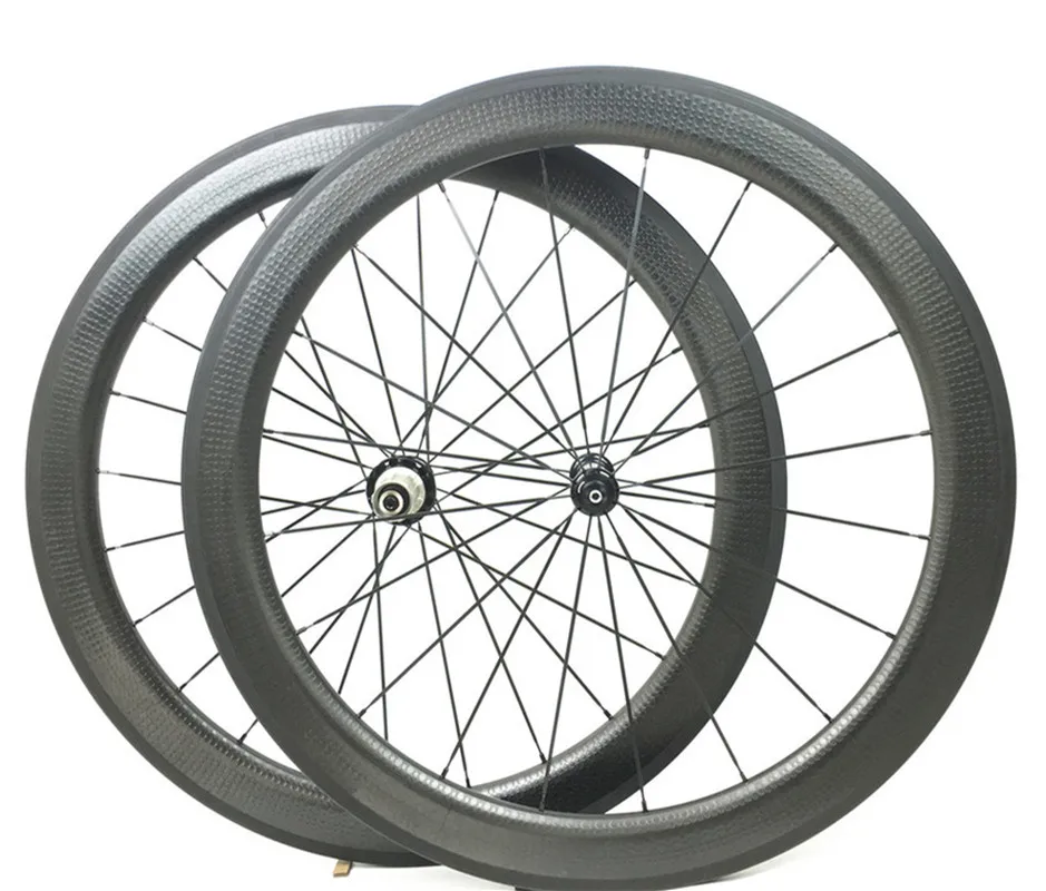 hot sale 700c dimple surface carbon wheelset light weight dimple carbon wheels 60mm carbon clincher road bike wheels