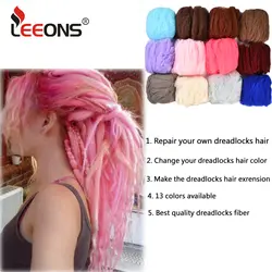 Leeons синтетические дреды волокно для мужчин и женщин химическое наращивание волос для мужчин s дреды Dread расширения Crochect плетение волос