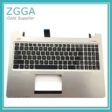 Новая Русская раскладка клавиатуры для ноутбука ASUS K56 K56C K56CA K56CM Упор для рук с ру ноутбук Keyboads верхний регистр в виде ракушки светло-коричневый серебряный