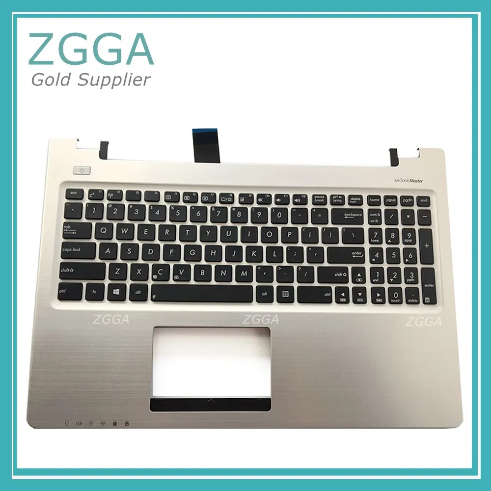 

NEW Russian Layout Keyboard for ASUS K56 K56C K56CA K56CM Palmrest With RU Laptop Keyboads Upper Case Shell Champagne Silver