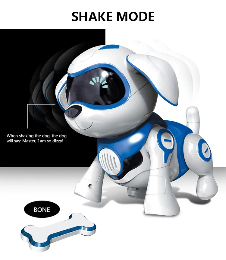 Brinquedo de Indução Controle Inteligente Robô Eletrônico Animal Estimação Programa Interativo Dança Caminhada Brinquedo Robótico Gesto Seguinte Cão Mod. 109967 15 Brinquedos e hobbies