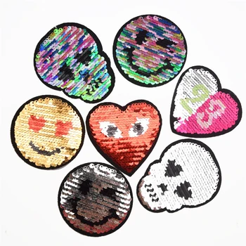 

70pcs Magic Reversible Sequins iron on patch applique badge for clothes and bag
