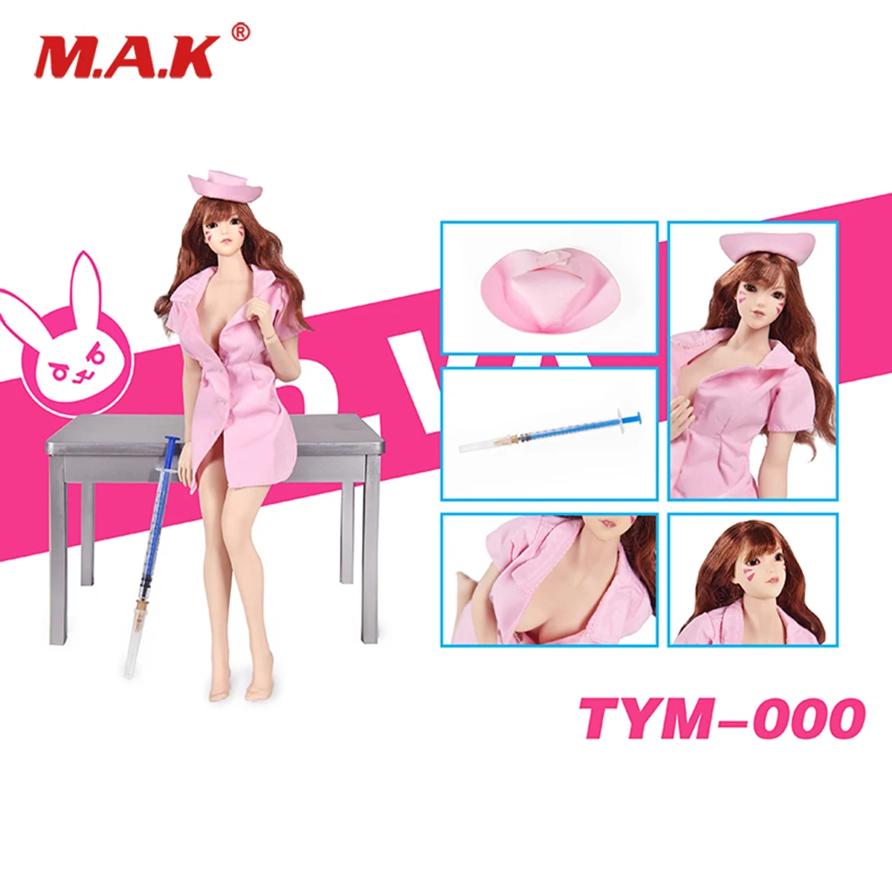 Масштаб 1/6 TMY019 голова девушки D.VA резная модель с костюмом медсестры для 12 дюймов