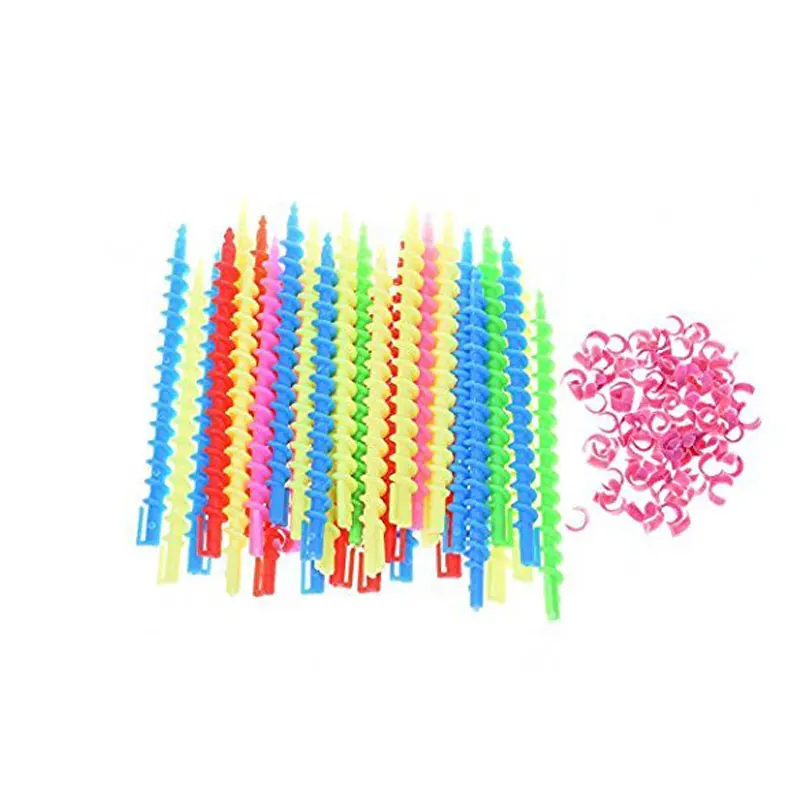 

curling rod set spa pro spiral hair magic roller styling wavy curl perm clip curlers