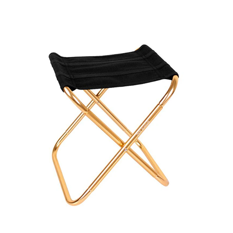 Gold Mini folding chair for outdoor use for hiking, fishing, camping, BBQ etc.