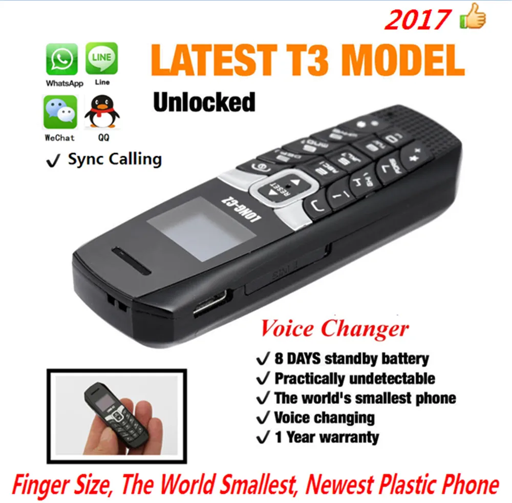Мини телефон LONG CZ T3 bluetooth 3 0 Телефонная книга/SMS/музыка синхронизация FM волшебный