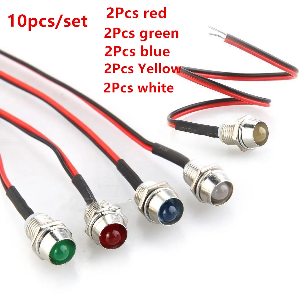 

10Pcs Mini LED Indicator Light Bulb LED Light For Car Turn Or The Entrance/Exit Waterproof Delicate With 5 Colors Car-styling
