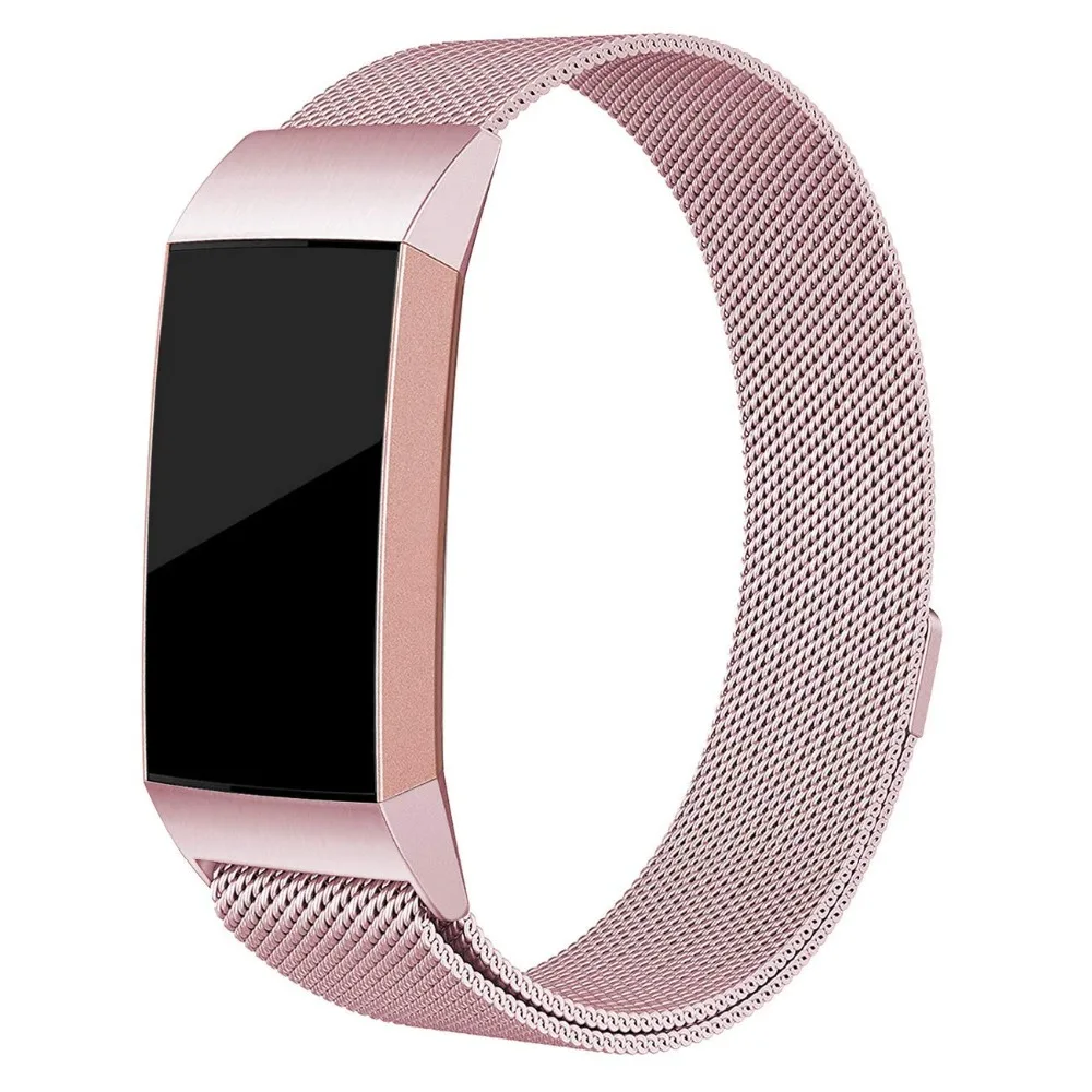 Новая мода магнитная сетка петля ремешок для Fitbit Charge 3 из нержавеющей стали сменный ремешок для наручных часов металлический браслет ремешок