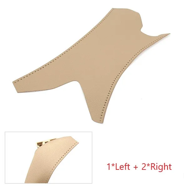 Car Interior Door Handle Cover Hand Sewing Micro Leather Door Panel Handle Pull Trim Cover For BMW 3 Series E90 E91 325 330 318 - Цвет: 3pcs Beige Kit