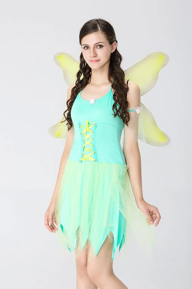 halloween costumes adult women the wizard of oz green forest woodland elf fairy costume tinkerbell garden fairy cosplay dress in movie tv costumes from