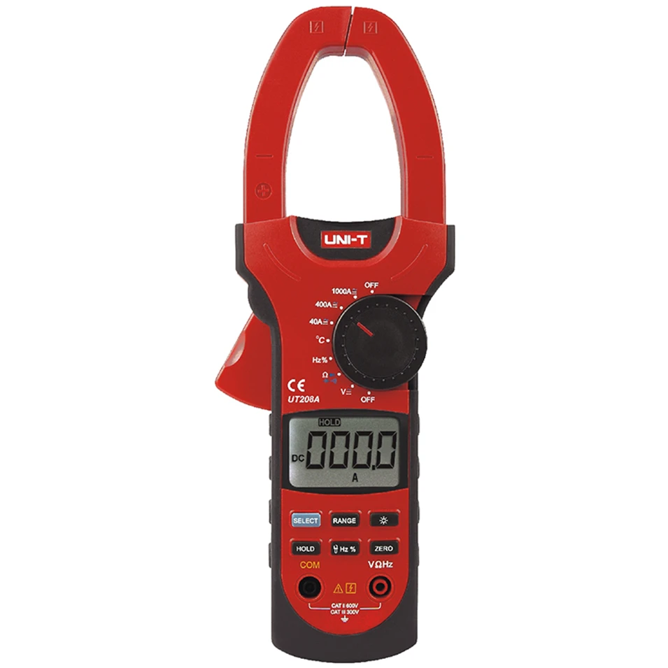 

UNI-T UT208A Professional Auto/Manual Range Digital Clamp Multimeters w/ Capacitance Temperature Test 1000A
