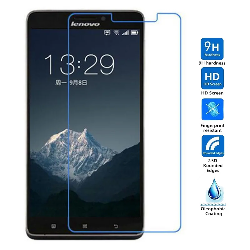 2 шт. 9H 2.5D Закаленное стекло для защиты экрана пленка Lenovo A916 A936 A828 Защитная A6000 6010