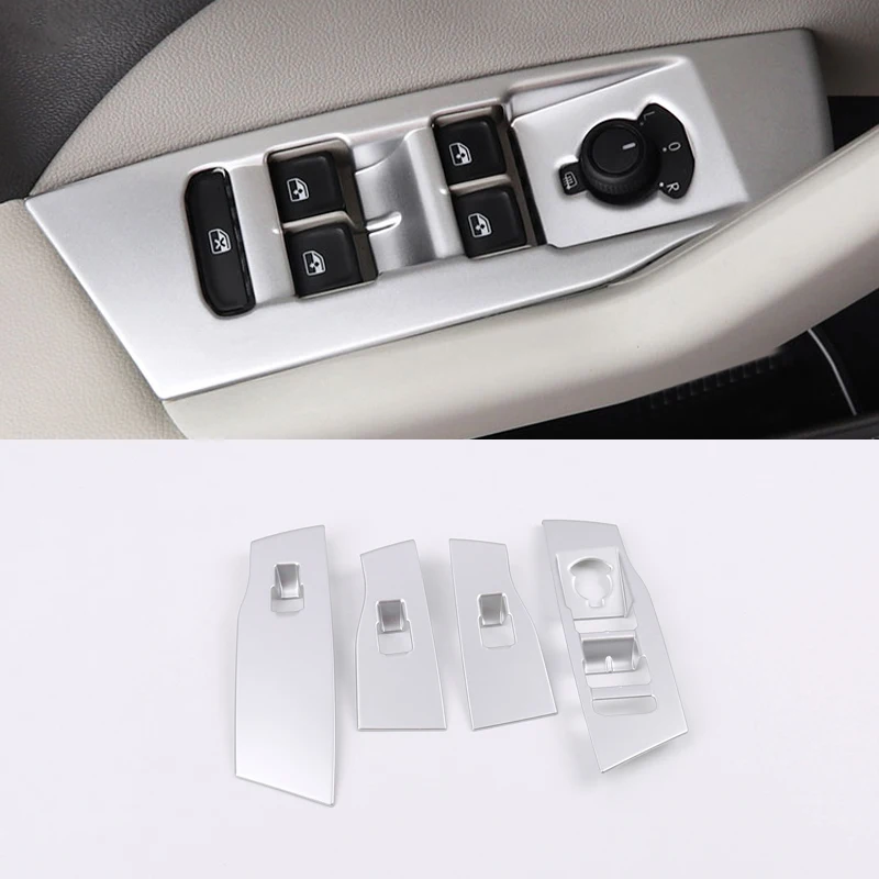 

Car Styling 4PCS ABS Matte Interior Door Armrest Window Switch Lift Cover Trim For Volkswagen T-CROSS 2019 2020 Left Hand Drive