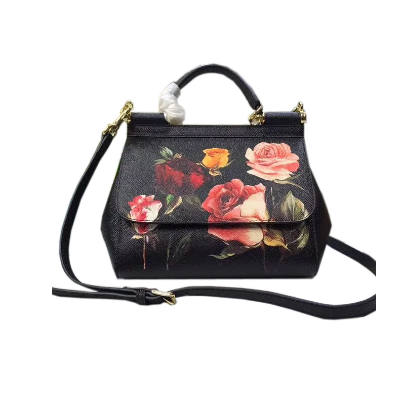 

2018 new prince Sicily handbags leather casual mobile printing platinum bag shoulder diagonal package female