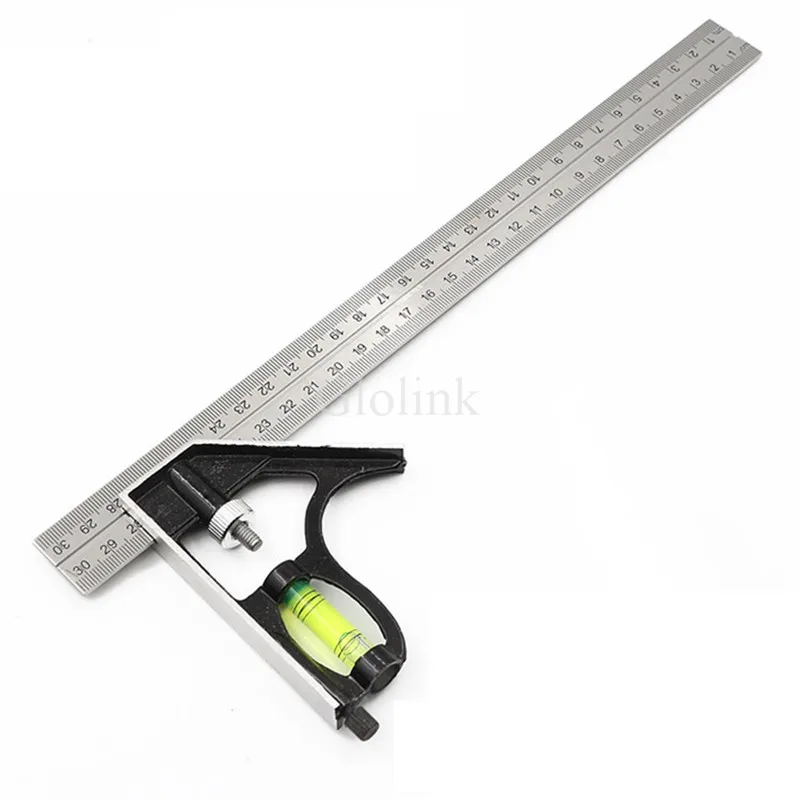 300MM professional carpenter tools Combination Square Angle Ruler Stainless Steel protractor Multi-function Measuring Tool carpenter measuring tool angle measuring tool woodworking measuring tool