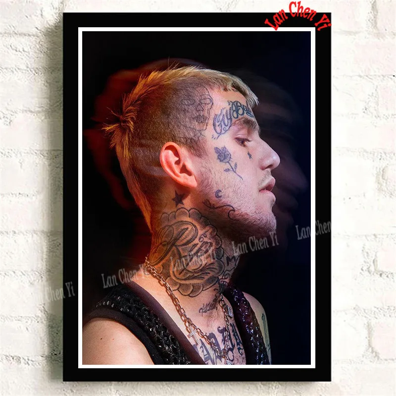 Lil Peep бумага с покрытием плакат для кафе высокое качество печати рисунок ядро декоративная живопись 42*30 см - Цвет: Прозрачный