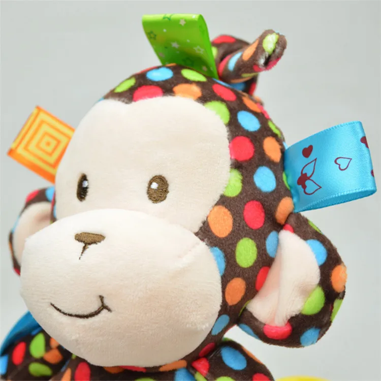 Sozzy плюшевые игрушки ребенка обезьяна тянуть колокол Плюшевые Детские Погремушки Мягкие подвесные Аксессуары для колясок для сна одеяло
