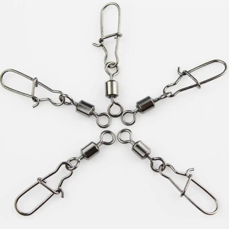 Conector com Boa Equipamento de Pesca Tamanho do Conector Pces Pesca Rolando Linha Giratória Gancho Pressão Fishhook 14 -4 - 0 Mar Gelo Lago 100 7 conector com boa pressão equipamento de pesca