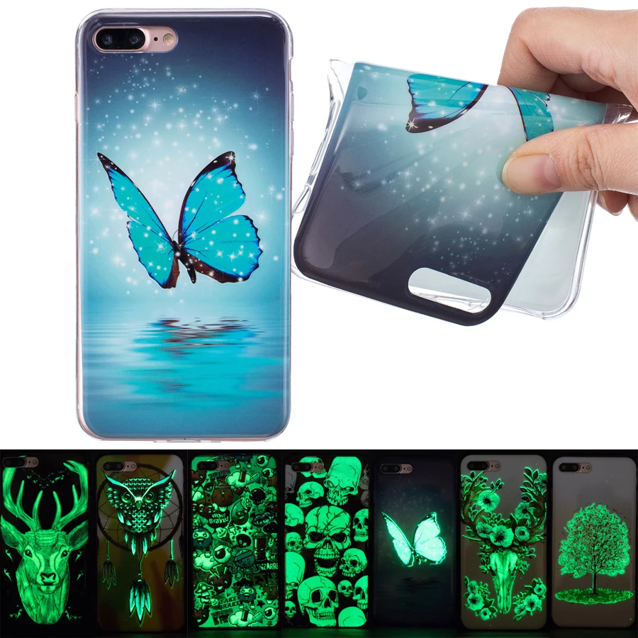 Чехол для iPhone 6 6s plus 5S 5c SE funda светящийся флуоресцентный зеленый Стильный