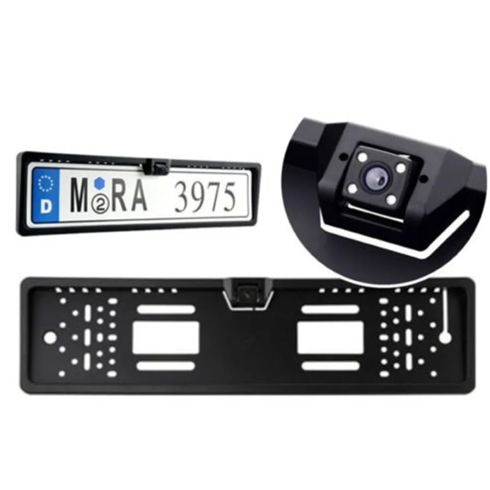 EU Rear View Backup Camera European Car License Plate Frame Auto