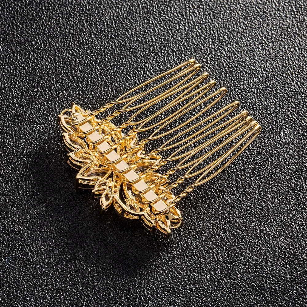 Gold Color Hair Combs (8)