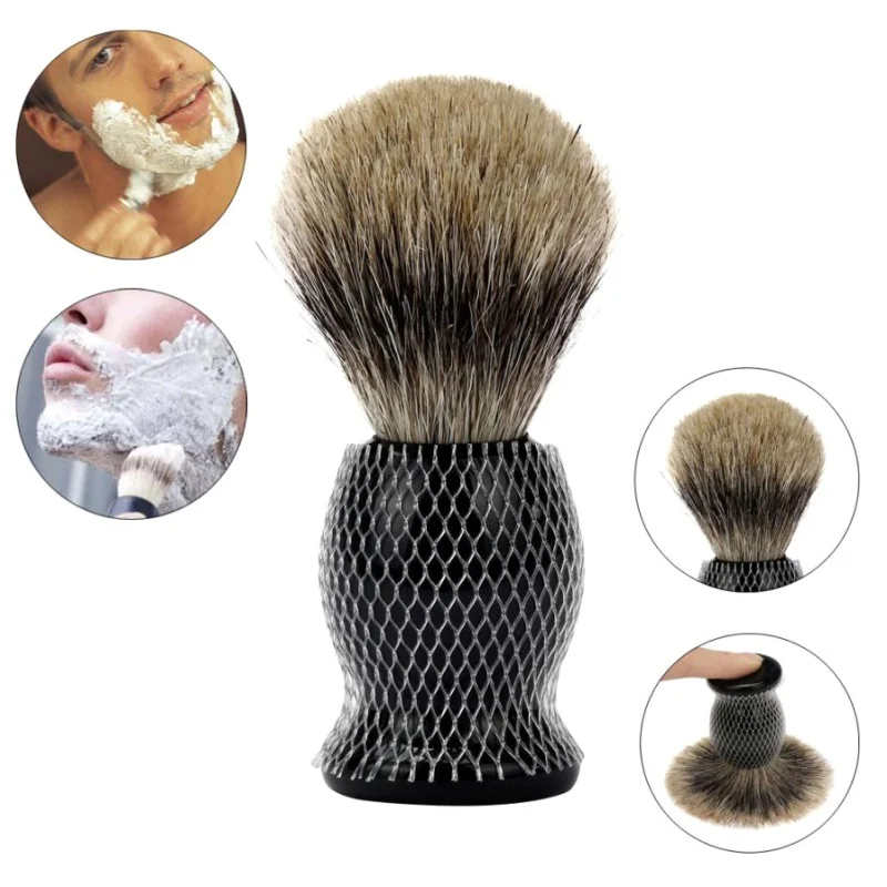 1 шт. щетка для бритья из Натурального Волоса барсука щетка для бритья приспособление для бритья щетка для бритья