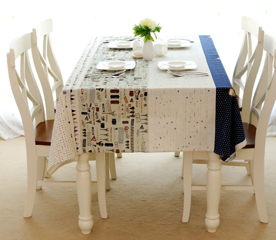 Thicken tablecloths British style Printed Tablecloth Linen And Cotton