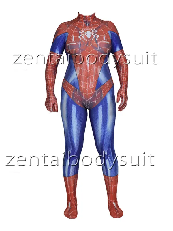 

MJ Jamie Spider Costume Mary Jane Girl Cosplay Bodysuit Spandex Lycra Zentai Halloween Party suit free delivery