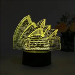 7 Цвета изменить 3D парусная лодка подарок дома кафе украшение ночник USB Led стол иллюзия Лампа для детей подарок