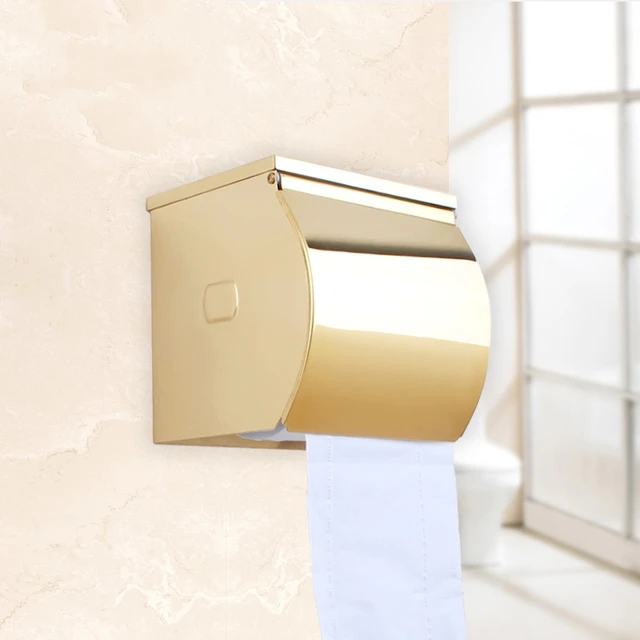 GOLD TOILET ROLL HOLDER - Golden