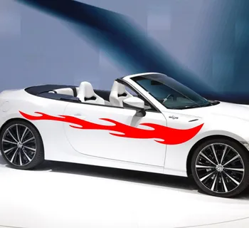 

Car Racing Hot Fire Flames 104'' Door Decal For 86 Vinyl Side stickers ZC241