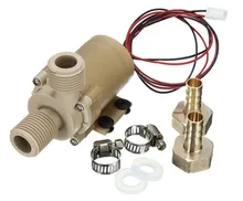Solar Waterpomp 12/24V DC Hot Water Pomp 3/6M Circulatie Pomp Borstelloze Motor hoge druk pomp Food Grade pomp