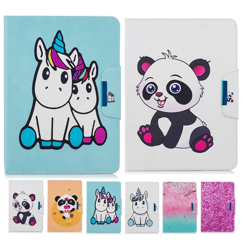 

New Tablet Case Funda For Samsung Galaxy Tab A 9.7 Cute Panda Unicorn Cover For Samsung Tab A 9.7 T550 T555 P550 SM-T550 SM-T555