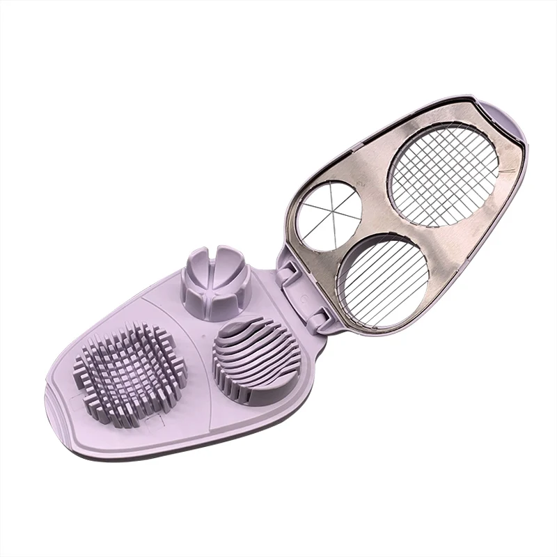 

3 In 1 Multi-Boiled Egg Slicers Cutter Multifunction Stainless Steel Slicer Wedger Dicer Tool HFing