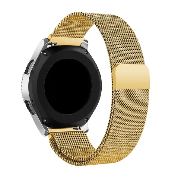 Миланская Магнитная Петля для samsung Galaxy Watch 46 мм ремешок из нержавеющей стали для samsung gear S3 Classic Frontier 22 мм наручные часы - Цвет: Золотой