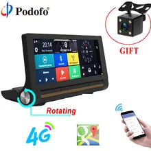 Podofo Car DVR Camera Mirror Android GPS dashcam 7.84″ Touch ADAS Remote Monitor Rearview Camera Dual lens 1080P WIFI Registrar