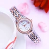2022 vendeur chaud femmes dames or rose argent bureau dame quartz montres main caténaire diamant mode petite amie cadeaux horloge ► Photo 1/5