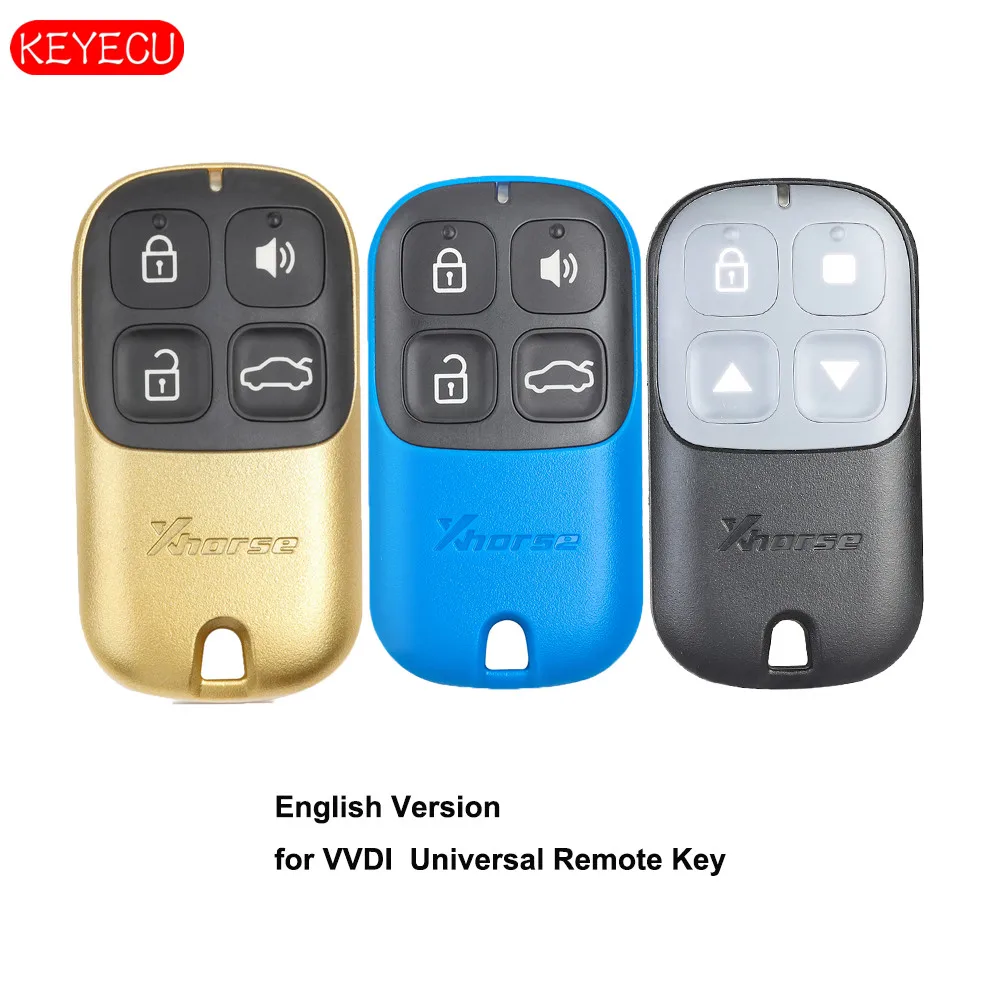 Keyecu 5PCS/LOT Multicolor Universal Remote Key Fob 4 Button for VVDI